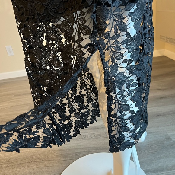 A New Day - Women's Lace Midi A-Line Skirt - A New Day Black L Black. - Picture 8 of 12